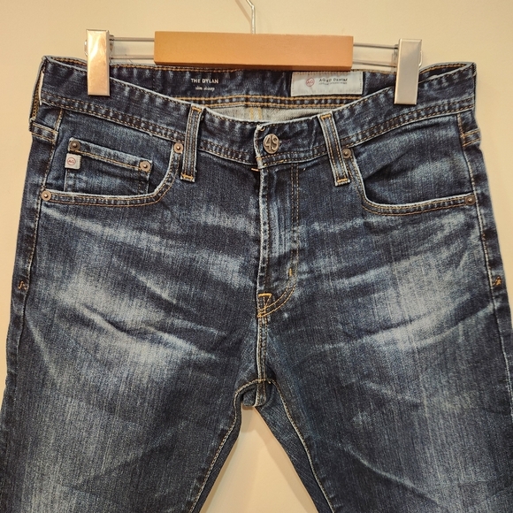 VTG Adriano Goldschmied Jeans Mens 31/29 Blue Dark Wash The Dylan Slim Skinny - Picture 2 of 16